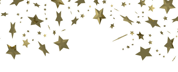 Golden Rainfall: Lose Yourself in a Mesmerizing 3D Stars Downpour