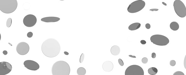 silver  Burst: Astonishing 3D Illustration of Bursting silver Confetti