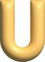 Letter U 3d icon