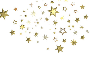 Gilded Wonder: Explore the Magic of a 3D Gold Stars Rain