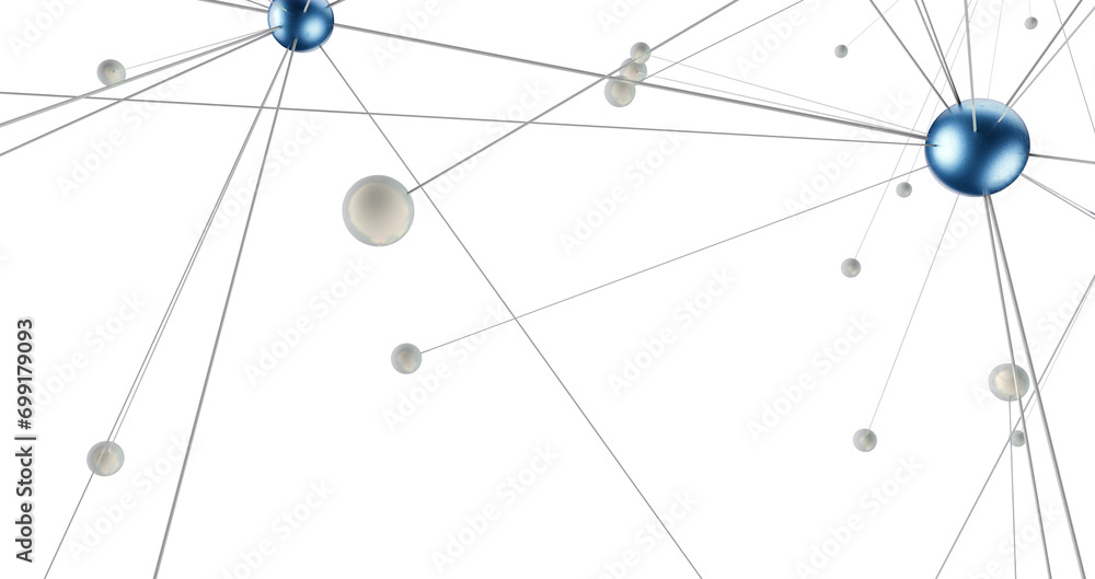 Poster Digital cyberspace with particles and Digital data network connections concept.