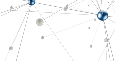 Digital cyberspace with particles and Digital data network connections concept.