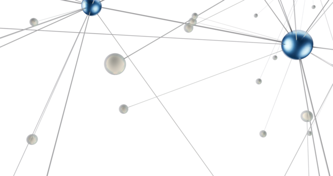Digital cyberspace with particles and Digital data network connections concept. - Powered by Adobe