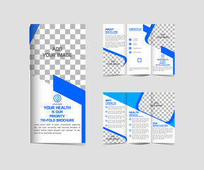 Healthcare Tri-Fold Brochure Template  Design editable