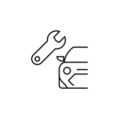 car repair outline thin icon. balance symbol. good for web and mobile app