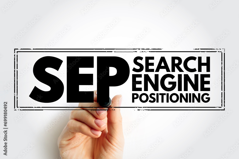 Poster sep search engine positioning - method of optimizing specific pages of your website with the objecti