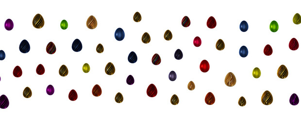 Colorful handmade easter eggs