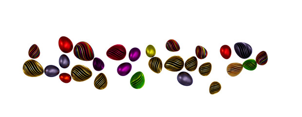 Colorful handmade easter eggs