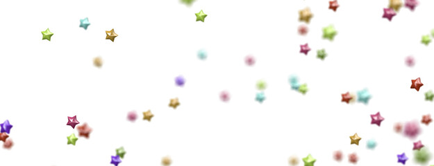 Celestial Splendor Unveiled: 3D Colorful Stars Rain Illustration Enchants