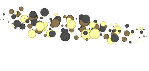 Euphoric Eruption: Magnificent 3D Illustration Showcasing Bursting gold Confetti