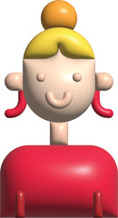 Chinese women 3D icon