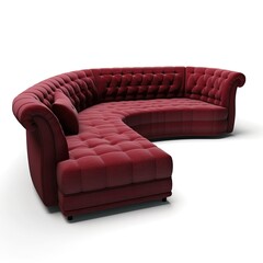 Sectional sofa maroon