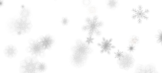Magical Snowfall: Brilliant 3D Illustration Showcasing Descending Christmas Snowflakes