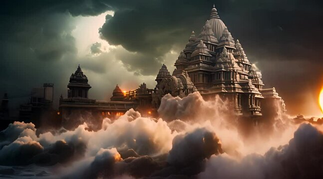 Great Flood Destroying Ancient Hindu City of Dwarka