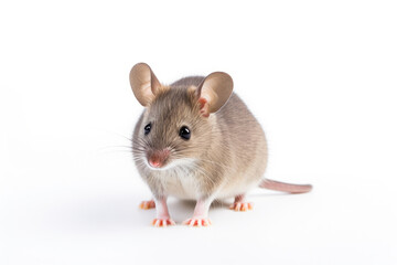 Mouse on a Seamless White Background
