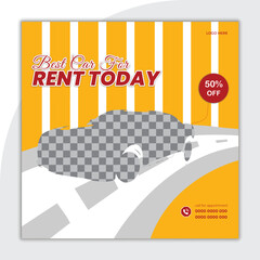 MODERN AND ELEGANT SPORT CAR RENT AND SELL BANNER BUNDLE SET FOR SOCIAL MEDIA POST AND STORY TEMPLATE VECTOR