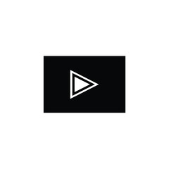 Video play button icon. Start audio or video action media symbol for apps and websites
