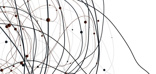 Falling cyber particles. Big data stream. 3d