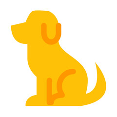 ペット、犬を表すカラースタイルのアイコン