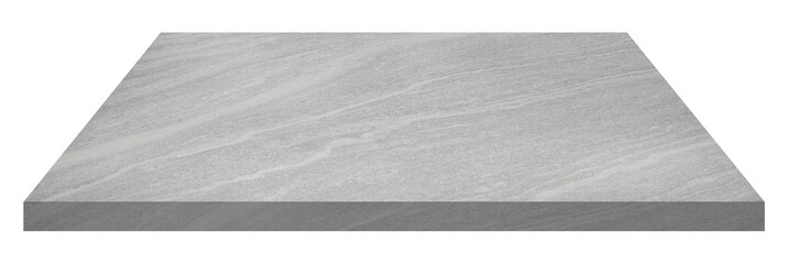 grey travertine marble table showing beautiful stone grain veins isolated on background with...