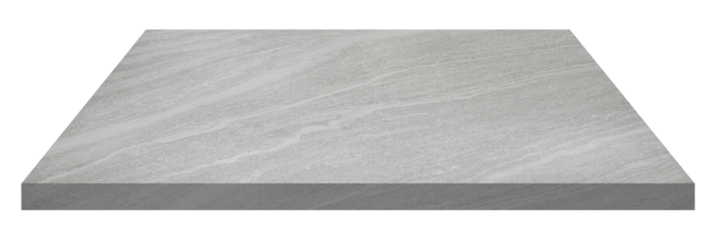 grey travertine marble table showing beautiful stone grain veins isolated on background with clipping path. luxury table for photo montage. table top or counter top for displayed products.