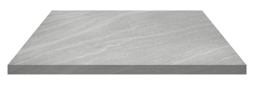 grey travertine marble table showing beautiful stone grain veins isolated on background with clipping path. luxury table for photo montage. table top or counter top for displayed products.