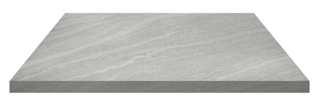 grey travertine marble table showing beautiful stone grain veins isolated on background with clipping path. luxury table for photo montage. table top or counter top for displayed products.