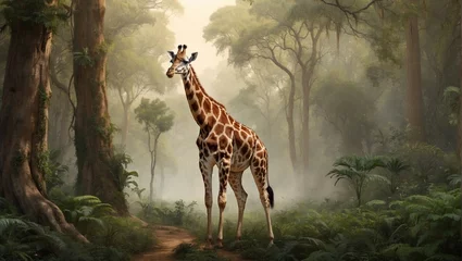 Foto op Canvas giraffe in the wild © UmerDraz
