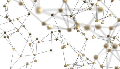 Abstract technology futuristic network - fantasy plexus background. 3D rendering