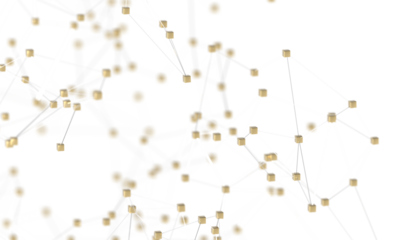 Abstract technology futuristic network - fantasy plexus background. 3D rendering