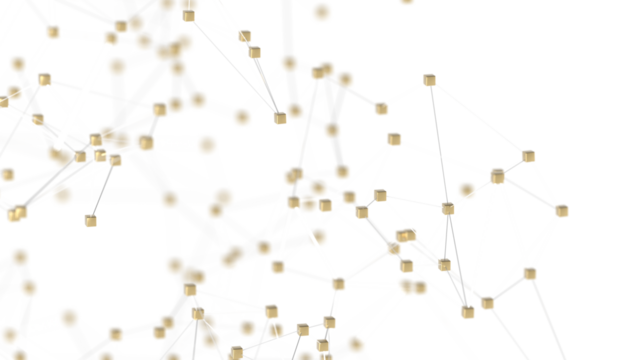 Abstract technology futuristic network - fantasy plexus background. 3D rendering