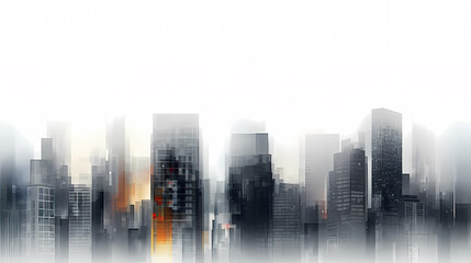Blur architecture city background illustration architecture black, abstract appearance, design watercolor city blur architecture city background