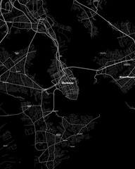 Obraz premium Charleston South Carolina Map, Detailed Dark Map of Charleston South Carolina