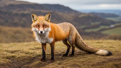 Naklejka premium red fox vulpes