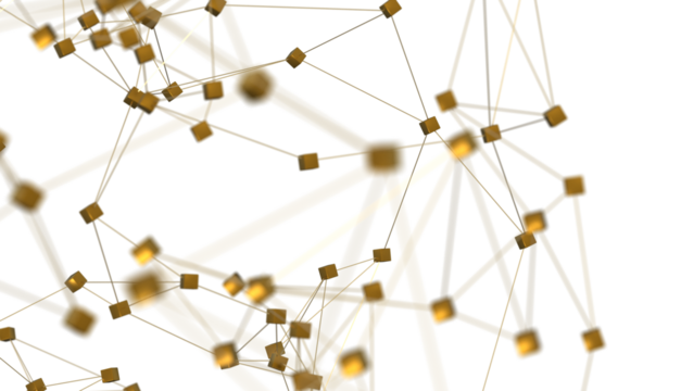 Abstract technology futuristic network - fantasy plexus background. 3D rendering