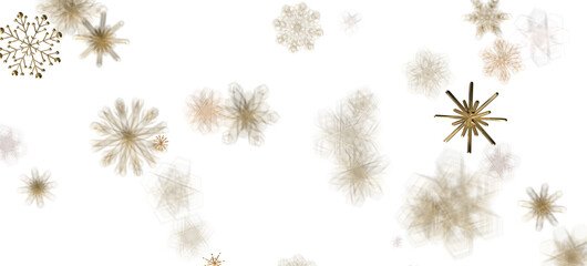 Snowflake Blizzard: Brilliant 3D Illustration Showcasing Descending Holiday Snowflakes