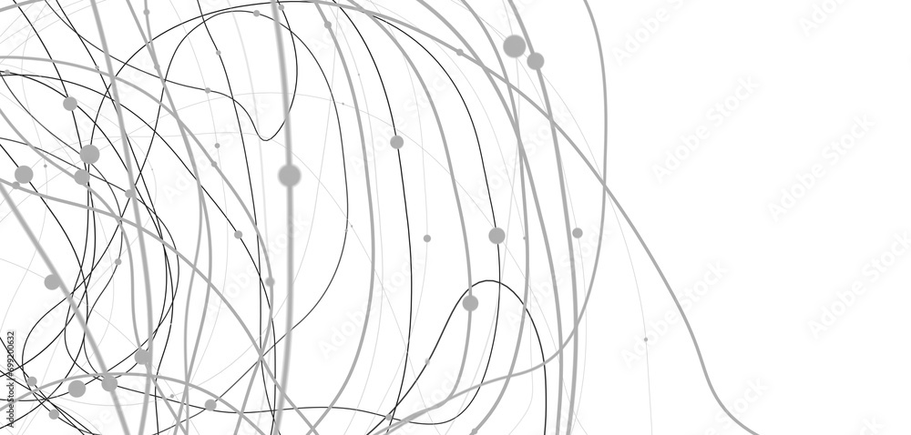 Poster Falling cyber particles. Big data stream. 3d