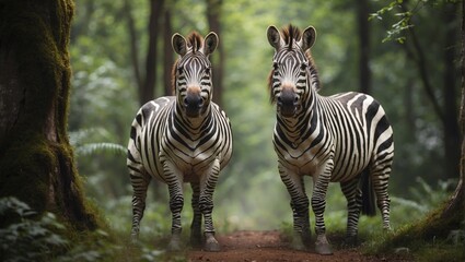 zebra in the forest
