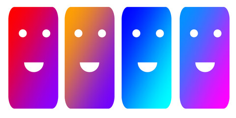 set of colorful stickers