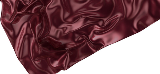 Smooth and shiny red cloth 3D