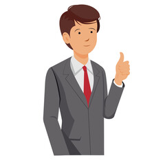 businessman is presenting thumbs up People Icons