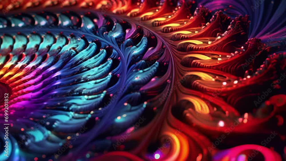 Poster lose yourself in a mesmerizing cascade of visual patterns and fractals that will warp your perceptio