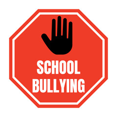 Stop school bullying symbol icon	 - obrazy, fototapety, plakaty