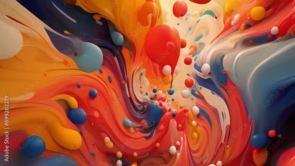 Poster experience a sensory overload of swirling colors and abstract shapes, as this immersive video pushes
