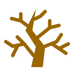 木を表すカラースタイルのアイコン