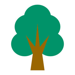木を表すカラースタイルのアイコン