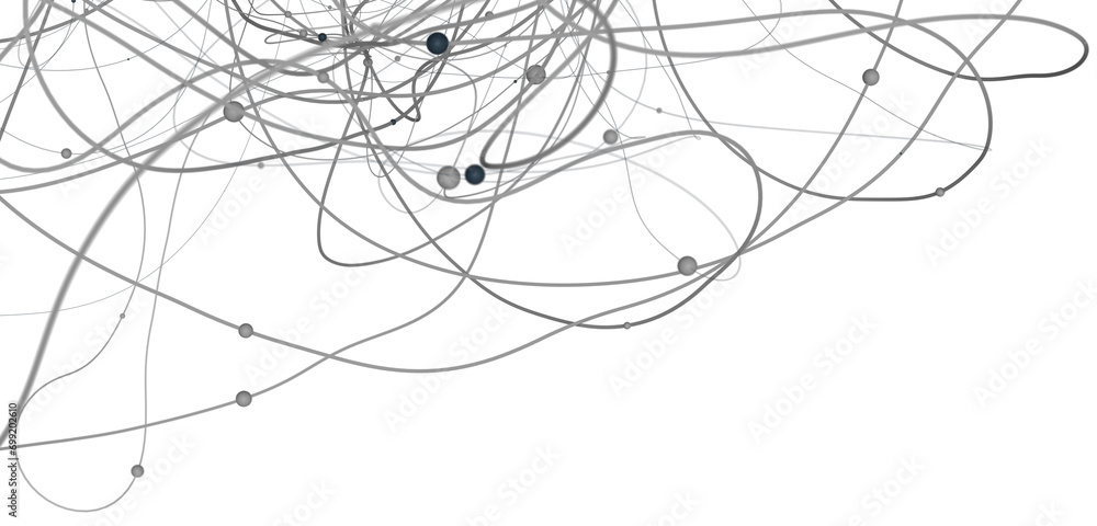 Poster Falling cyber particles. Big data stream. 3d