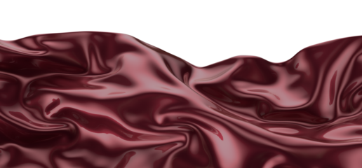 Smooth and shiny red cloth 3D