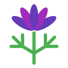 花を表すカラースタイルのアイコン