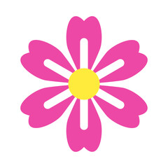 花を表すカラースタイルのアイコン